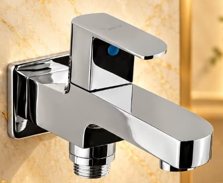Jaquar Alive 2 Way Bib Cock with Wall Flange (ALI-CHR-85041) – View 2