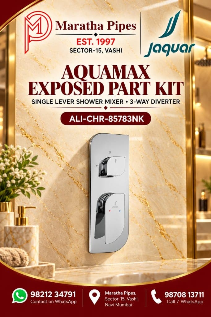Jaquar Alive Aquamax Exposed Part Kit of Single Lever Shower Mixer with 3-Way Diverter (ALI-CHR-85783NK)