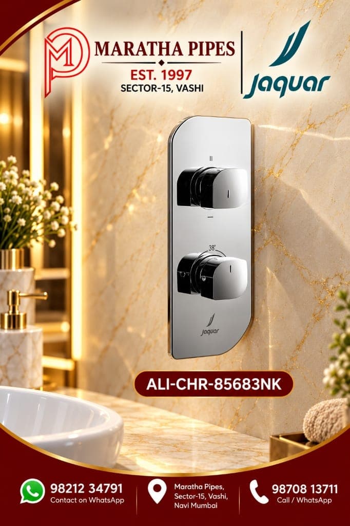 Jaquar Alive Aquamax Exposed Part Kit of Thermostatic Shower Mixer with 3-Way Diverter (ALI-CHR-85683NK)