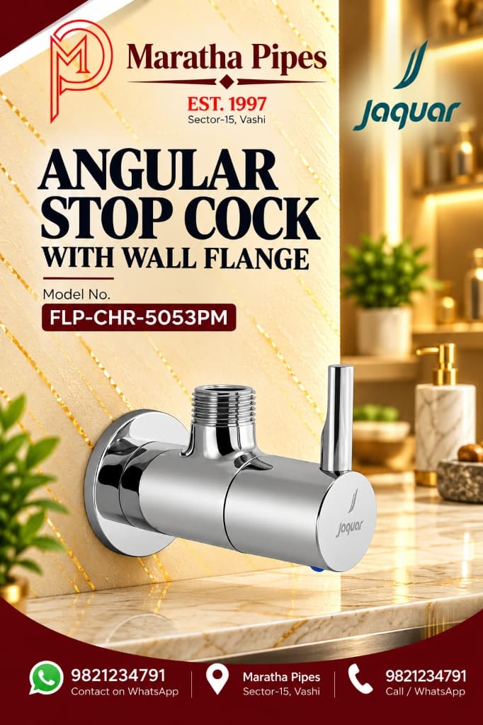 Jaquar Florentine Prime Angular Stop Cock with Wall Flange (FLP-CHR-5053PM)