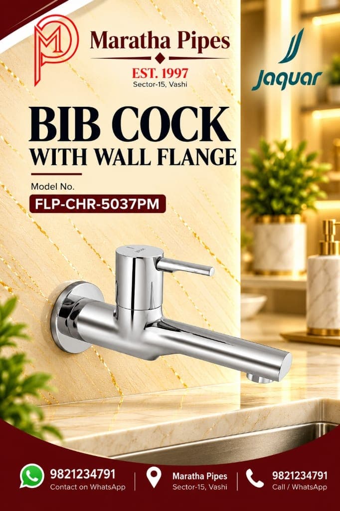 Jaquar Florentine Prime Bib Cock with Wall Flange (FLP-CHR-5037PM)