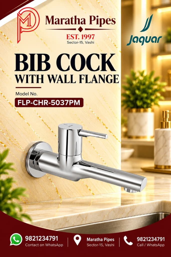 Jaquar Florentine Prime Bib Cock with Wall Flange (FLP-CHR-5037PM)
