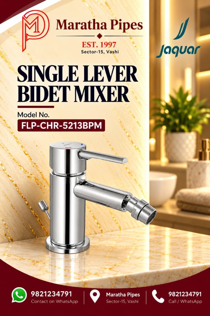 Jaquar Florentine Prime Single Lever 1-Hole Bidet Mixer with Popup Waste (FLP-CHR-5213BPM)