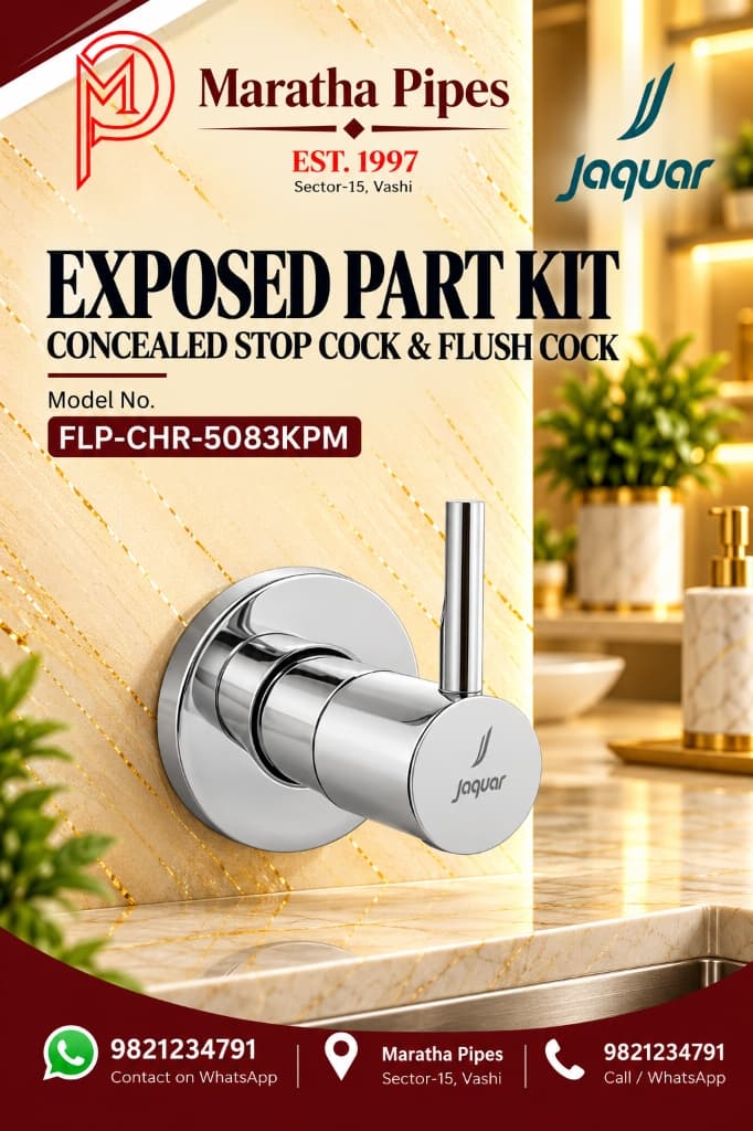 Jaquar Florentine Prime Exposed Part Kit Concealed Stop Cock & Flush Cock (FLP-CHR-5083KPM)