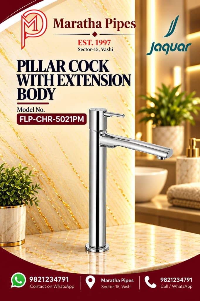 Jaquar Florentine Prime Pillar Cock with Extension Body (FLP-CHR-5021PM)