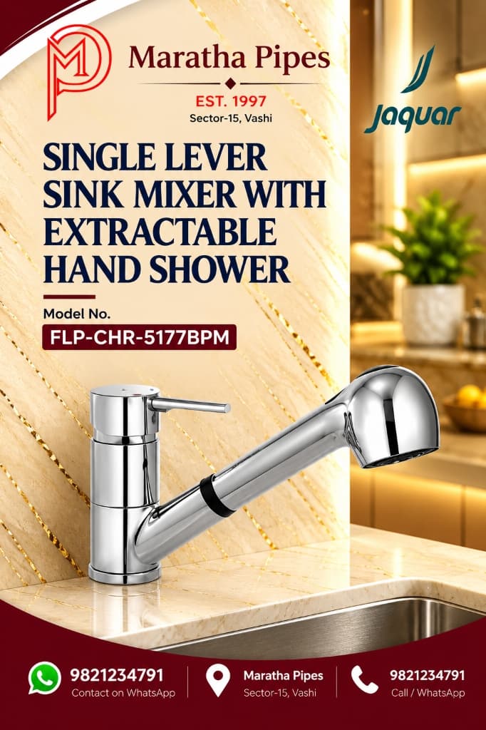Jaquar Florentine Prime Single Lever Sink Mixer with Extractable Hand Shower (FLP-CHR-5177BPM)
