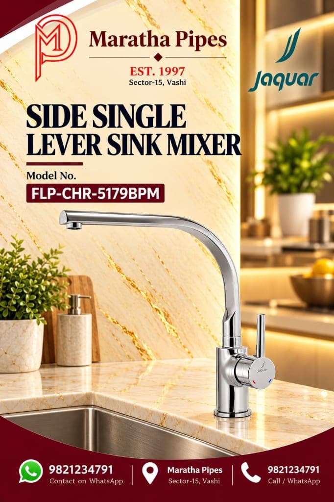 Jaquar Florentine Prime Side Single Lever Sink Mixer with Swinging Spout (FLP-CHR-5179BPM)
