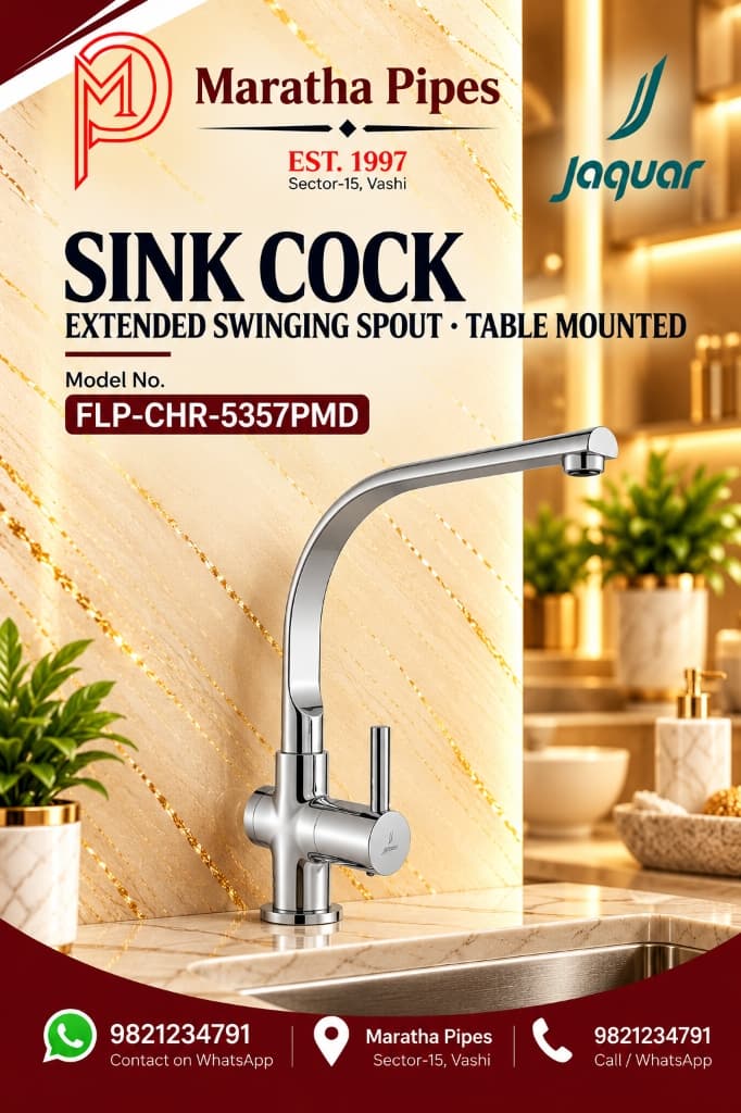 Jaquar Florentine Prime Table Mounted Sink Cock with Extended Swinging Spout (FLP-CHR-5357PMD)