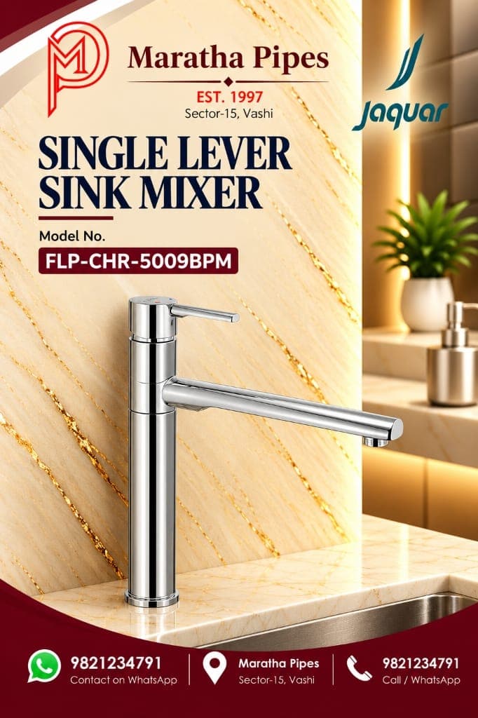 Jaquar Florentine Prime Single Lever Sink Mixer with 210mm Extension Body (FLP-CHR-5009BPM)