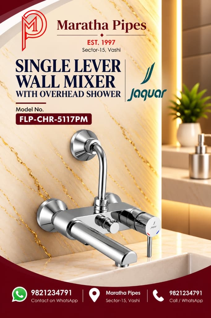 Jaquar Florentine Prime Single Lever Wall Mixer with Provision for Overhead Shower (FLP-CHR-5117PM)