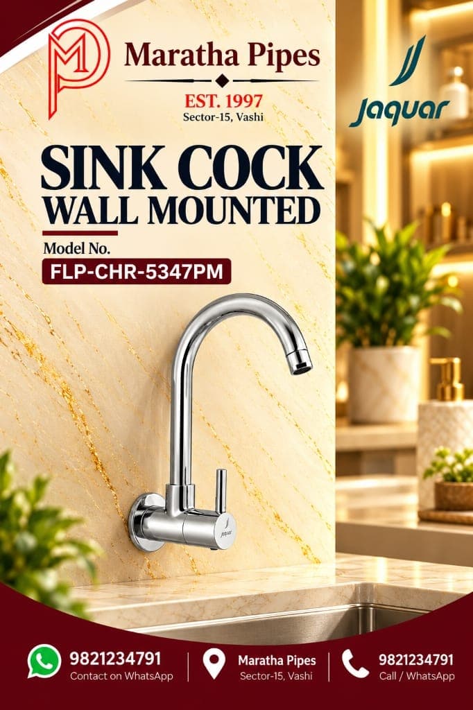 Jaquar Florentine Prime Wall Mounted Sink Cock with Regular Swinging Spout (FLP-CHR-5347PM)