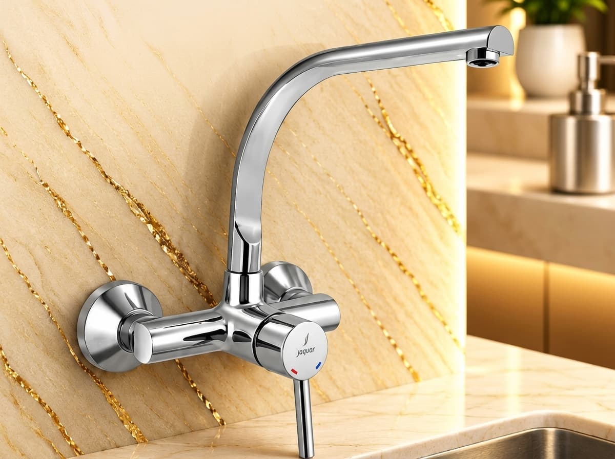 Jaquar Florentine Prime Single Lever Wall Mounted Sink Mixer (FLP-CHR-5165PM) – View 2