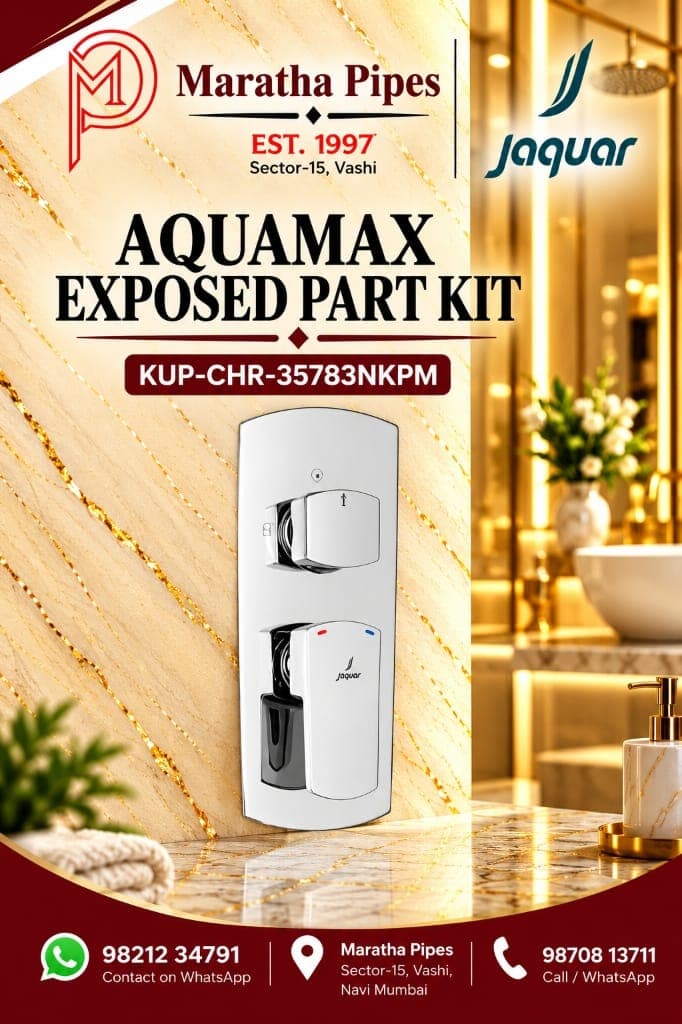Jaquar Kubix Prime Aquamax Exposed Part Kit Single Lever Shower Mixer with 3-Way Diverter (KUP-CHR-35783NKPM)