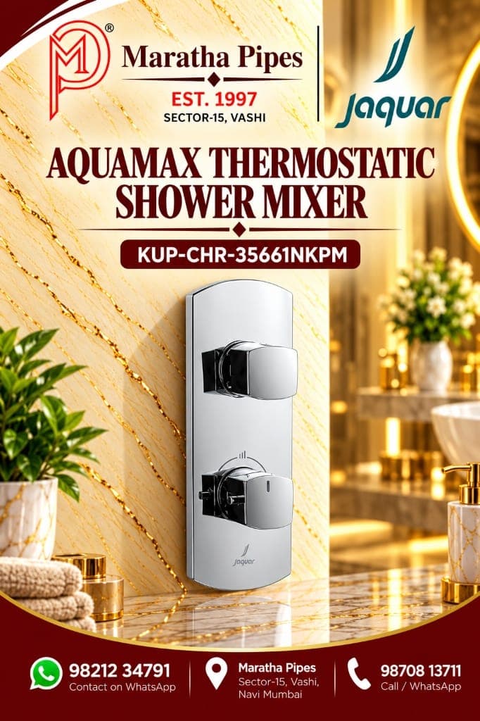 Jaquar Kubix Prime Aquamax Thermostatic Shower Mixer Exposed Part Kit (KUP-CHR-35661NKPM)