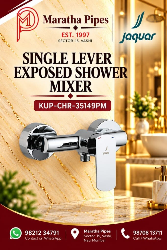 Jaquar Kubix Prime Single Lever Exposed Shower Mixer for Hand Shower (KUP-CHR-35149PM)