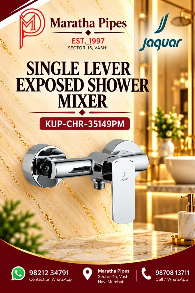 Jaquar Kubix Prime Single Lever Exposed Shower Mixer for Hand Shower (KUP-CHR-35149PM) – Maratha Pipes, Vashi