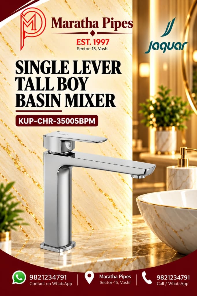 Jaquar Kubix Prime Single Lever Tall Boy Basin Mixer (KUP-CHR-35005BPM)