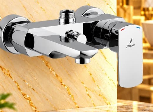 Jaquar Kubix Prime Single Lever Wall Mixer with Exposed Shower Pipe Connection (KUP-CHR-35115PM) – View 2