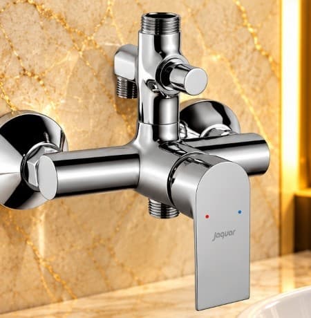 Jaquar Lyric Single Lever Exposed Shower Mixer with Dual Outlets (LYR-CHR-38145) – View 2