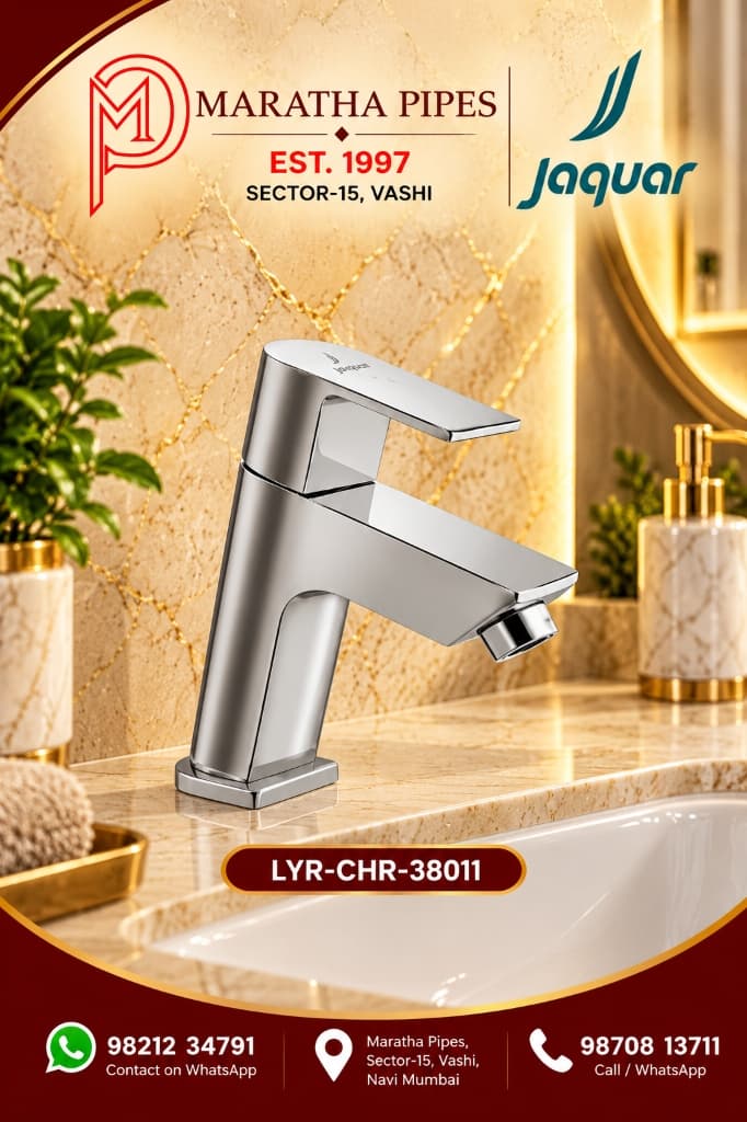 Jaquar Lyric Pillar Cock (LYR-CHR-38011) – Maratha Pipes, Vashi
