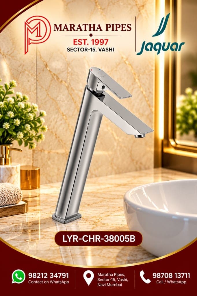 Jaquar Lyric Single Lever Tall Boy Basin Mixer (LYR-CHR-38005B)