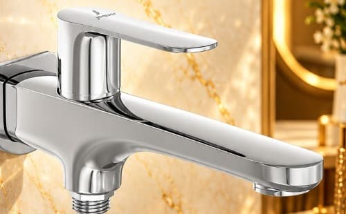 Jaquar Opal Prime 2 Way Bib Cock with Wall Flange (OPP-CHR-15041PM) – View 2