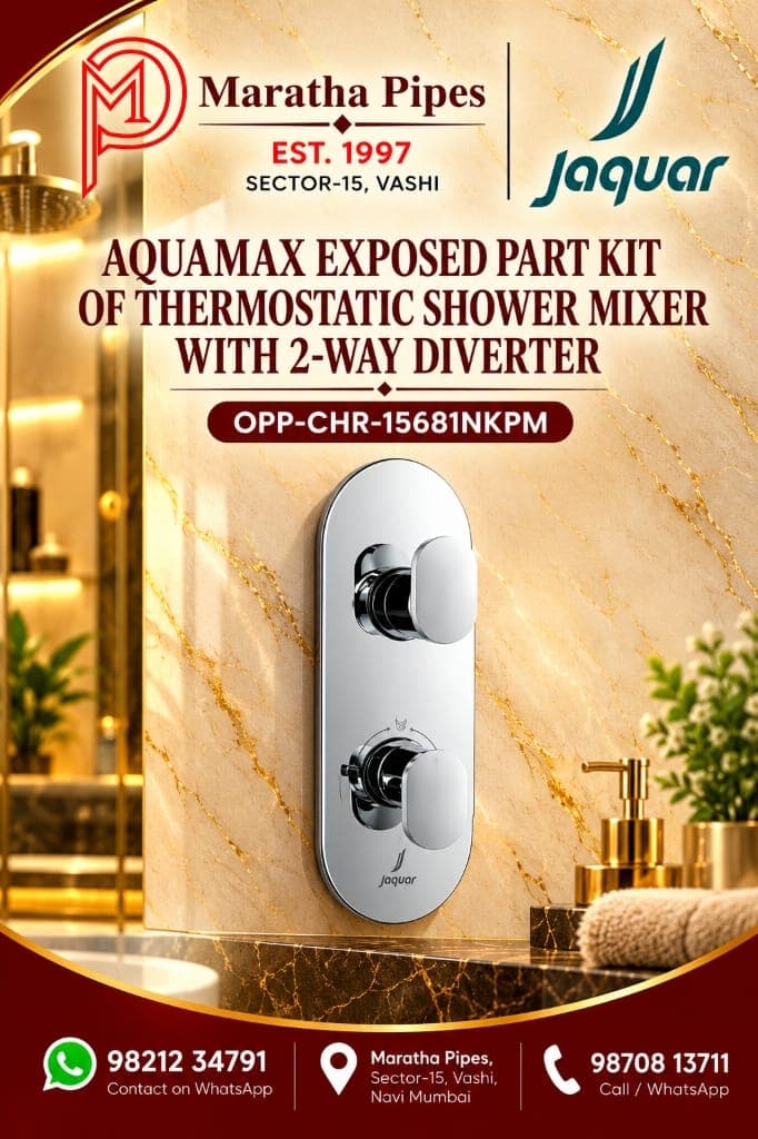 Jaquar Opal Prime Aquamax Exposed Part Kit of Thermostatic Shower Mixer with 2-Way Diverter (OPP-CHR-15681NKPM)