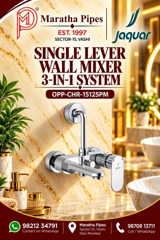 Jaquar Opal Prime Single Lever Wall Mixer 3-in-1 System (OPP-CHR-15125PM)