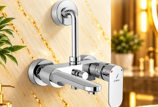 Jaquar Opal Prime Single Lever Wall Mixer with Bend Pipe for Overhead Shower (OPP-CHR-15117PM) – View 2