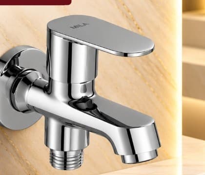 Bijou Bib Tap 2-in-1 with Wall Flange - Chrome (MFXX5034CM) – View 2