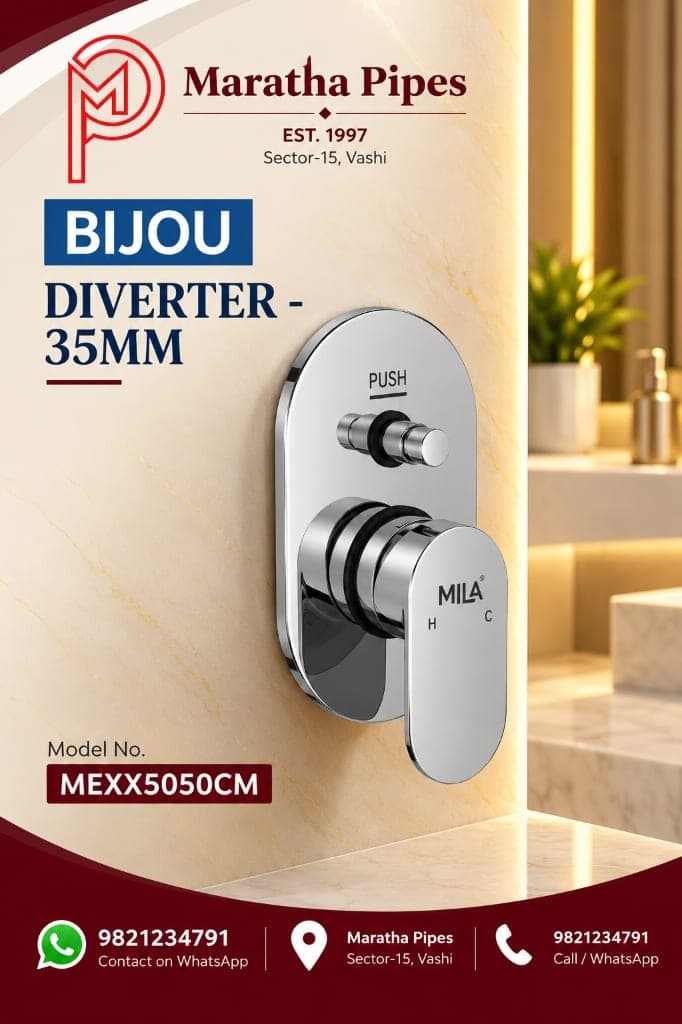 Mila Bijou Concealed Diverter Faucet 35mm - Brass