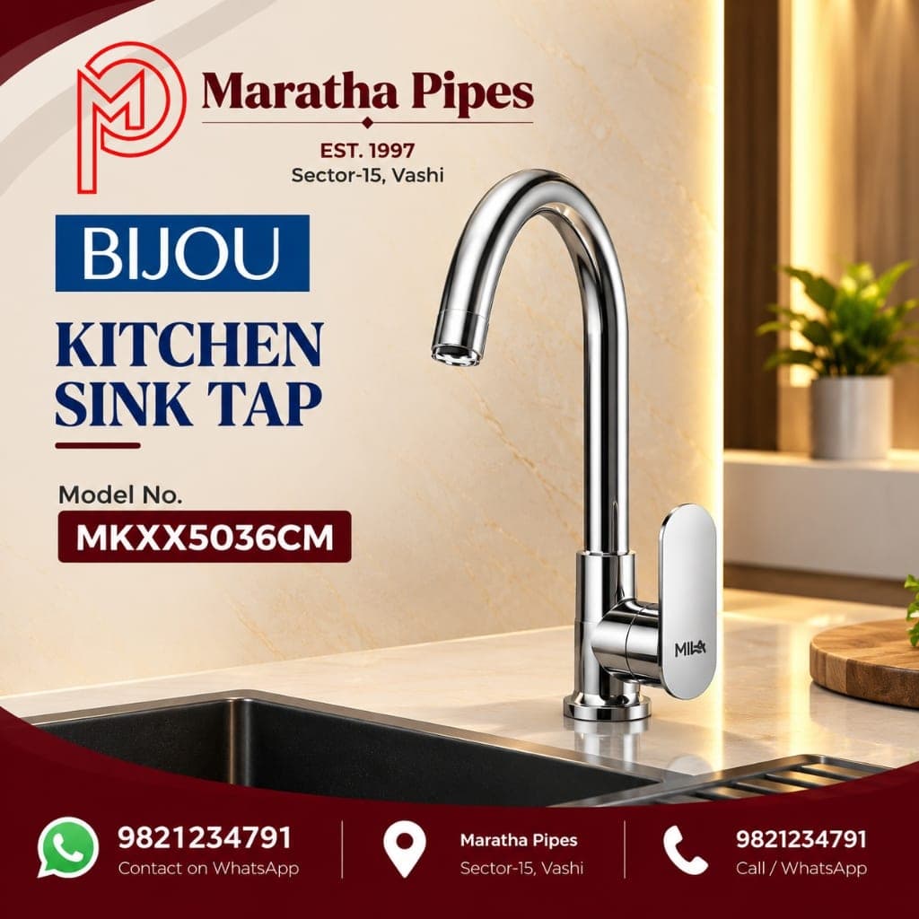 Mila Bijou Kitchen Sink Tap Faucet - Brass