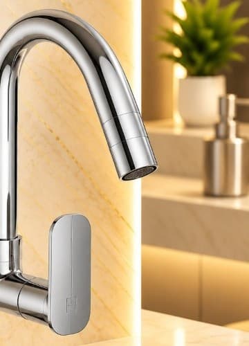 Bijou Kitchen Sink Tap Wall Mount - Chrome (MKXX5035CM) – View 2