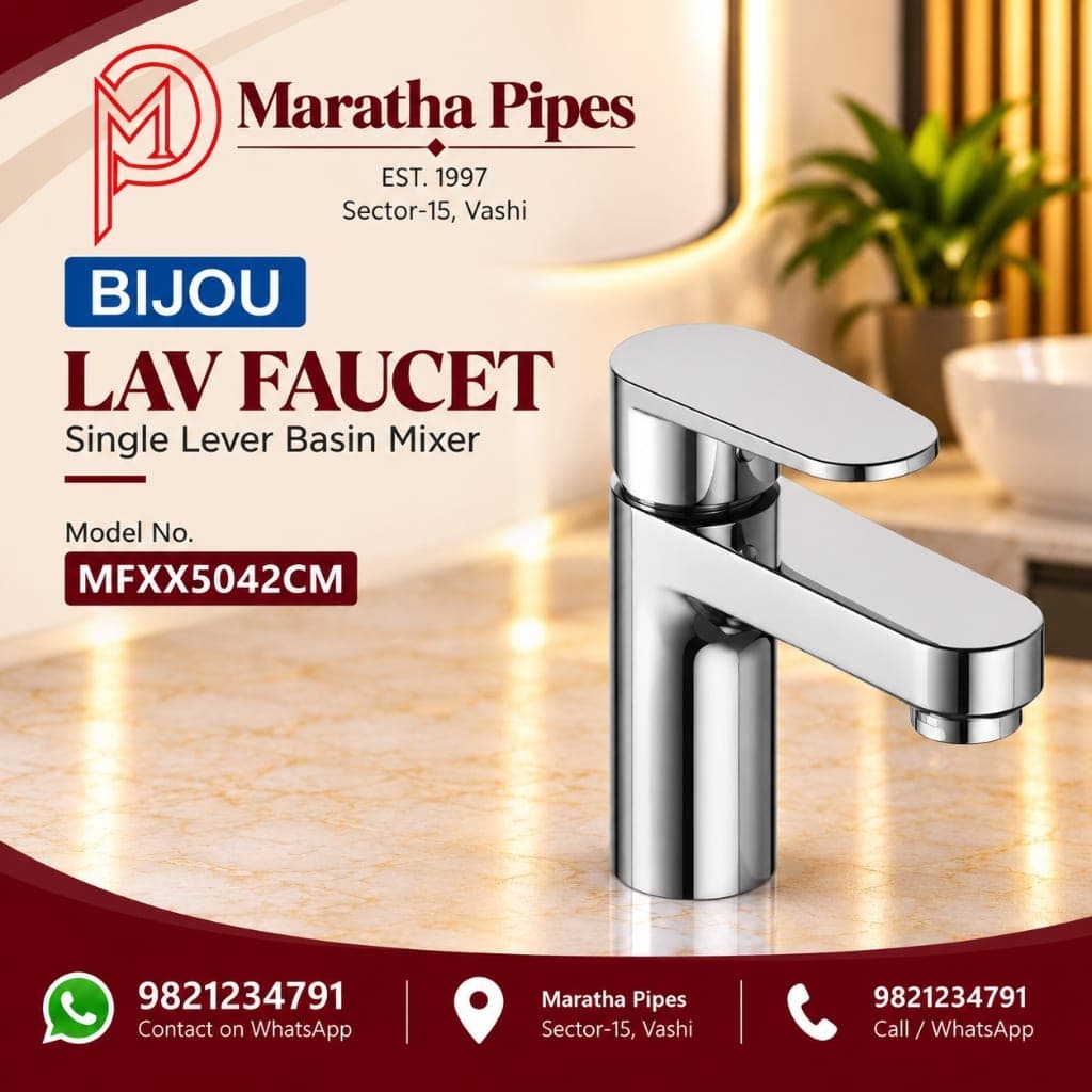 Mila Bijou Single Lever Basin Mixer Faucet - Brass
