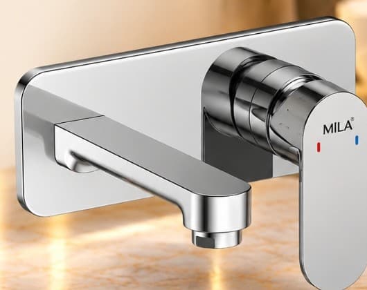 Mila Bijou Wall Mount Basin Mixer Faucet 35mm - Brass – View 2