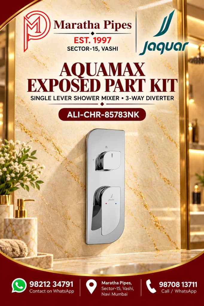 Jaquar Alive Aquamax Exposed Part Kit of Single Lever Shower Mixer with 3-Way Diverter (ALI-CHR-85783NK)
