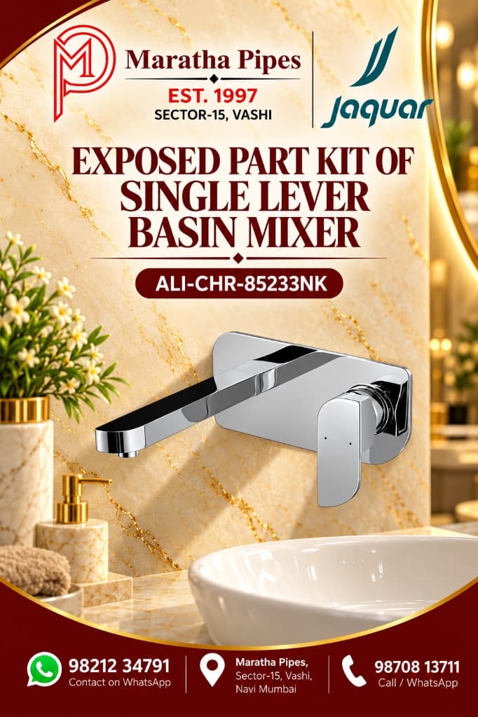 Jaquar Alive Exposed Part Kit of Wall Mounted Single Lever Basin Mixer (ALI-CHR-85233NK)