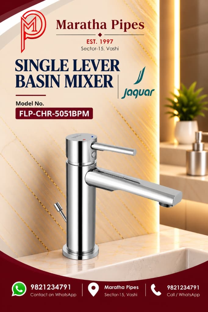 Jaquar Florentine Prime Single Lever Basin Mixer with Popup Waste (FLP-CHR-5051BPM)