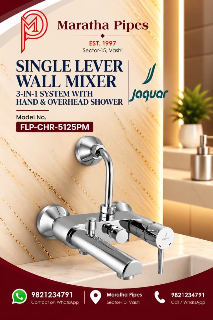 Jaquar Florentine Prime Single Lever Wall Mixer 3-in-1 System (FLP-CHR-5125PM)