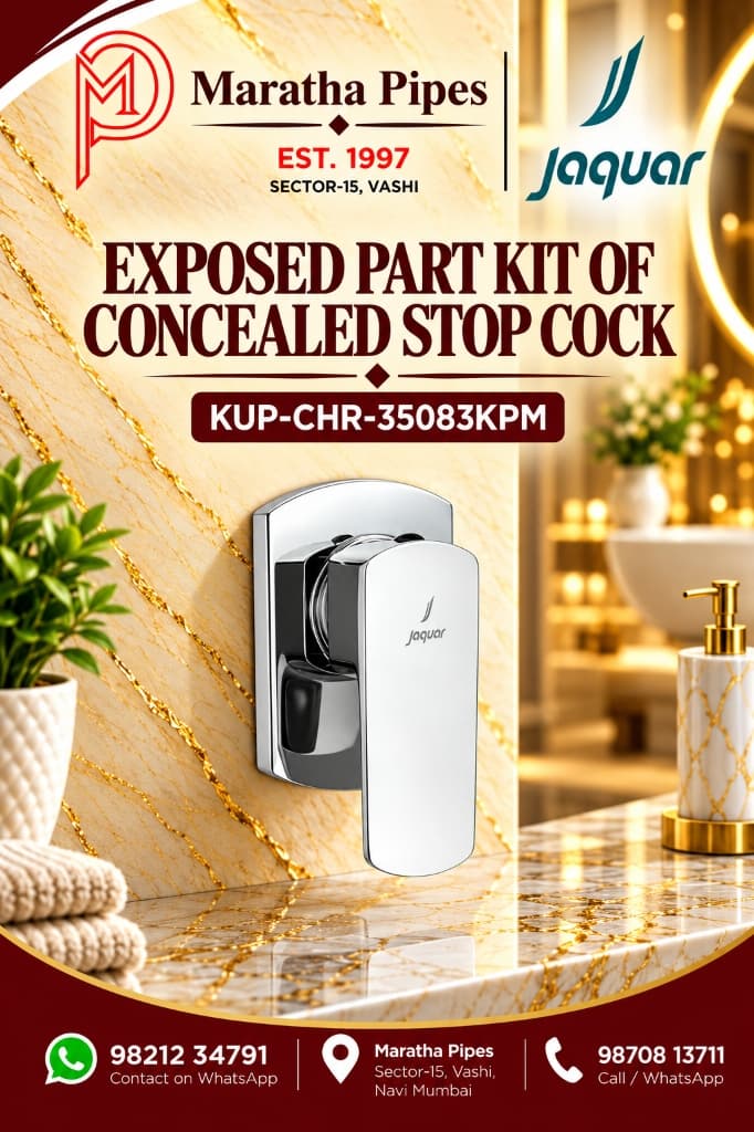 Jaquar Kubix Prime Exposed Part Kit of Concealed Stop Cock (KUP-CHR-35083KPM)
