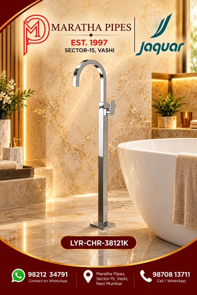 Jaquar Lyric Floor Mounted Single Lever Bath Mixer Exposed Parts (LYR-CHR-38121K) – Maratha Pipes, Vashi