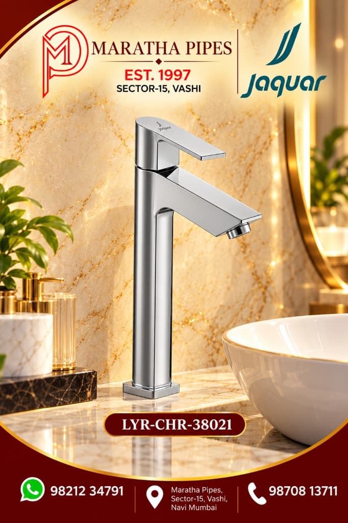 Jaquar Lyric Pillar Cock with 140mm Extension Body (LYR-CHR-38021) – Maratha Pipes, Vashi