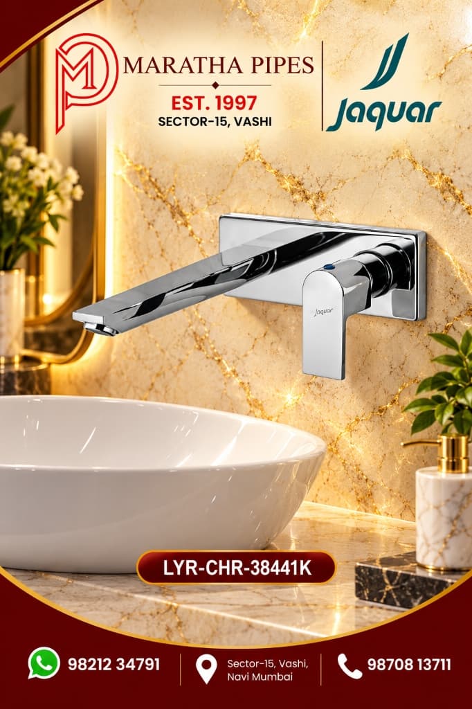 Jaquar Lyric Exposed Part Kit of Single Concealed Stop Cock with Basin Spout (LYR-CHR-38441K) – Maratha Pipes, Vashi