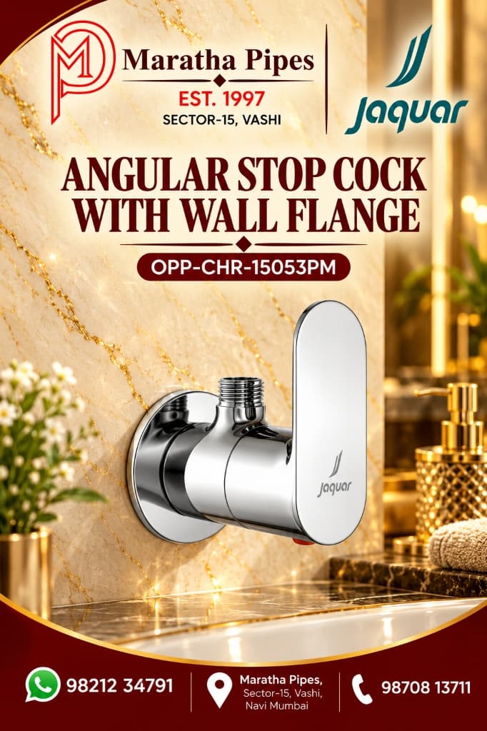 Jaquar Opal Prime Angular Stop Cock with Wall Flange (OPP-CHR-15053PM)