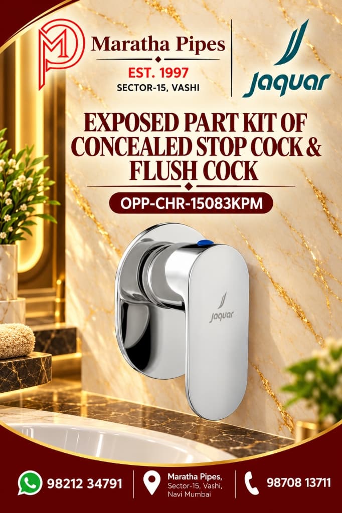 Jaquar Opal Prime Exposed Part Kit of Concealed Stop Cock & Flush Cock (OPP-CHR-15083KPM)