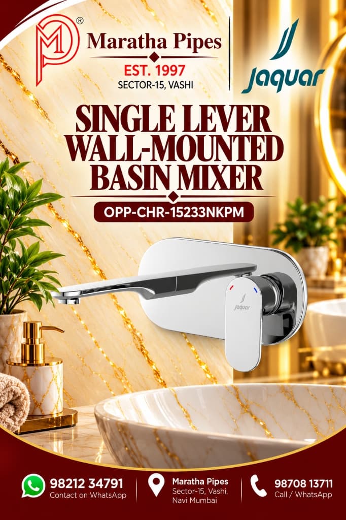 Jaquar Opal Prime Wall Mounted Basin Mixer Exposed Kit (OPP-CHR-15233NKPM)